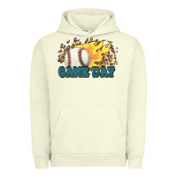 Pigment Pistachio game day baseball leopard flames fireball Urban Hoodie - HowdyJamesFarm