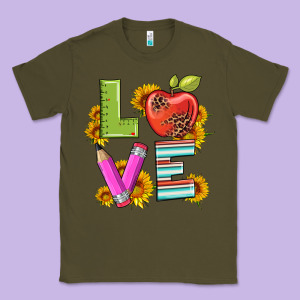Love With Pen And  Serape Leopard Classic Tee Designed By Artiststas