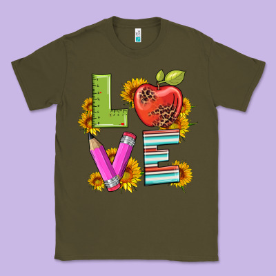 Love With Pen And  Serape Leopard Classic Tee Designed By Artiststas