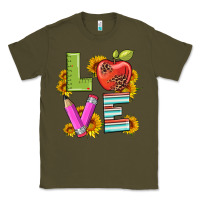Army Green love with pen and  serape leopard Classic Tee - Artiststas