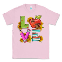 Bubblegum Pink love with pen and  serape leopard Classic Tee - Artiststas