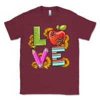 Burgundy love with pen and  serape leopard Classic Tee - Artiststas