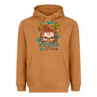 Meerkat Western Rodeo Girl Braid Red Hair Heavyweight Hoodie - BundleAndBundleShop