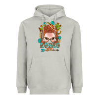 Moon Dust Western Rodeo Girl Braid Red Hair Heavyweight Hoodie - BundleAndBundleShop