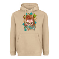 Western Rodeo Girl Braid Red Hair Heavyweight Hoodie | Teevron