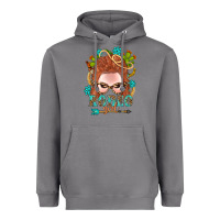 Storm Western Rodeo Girl Braid Red Hair Heavyweight Hoodie - BundleAndBundleShop
