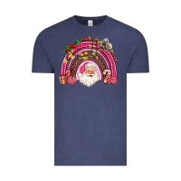 Vintage Denim pink christmas rainbow Vintage Tee - AdoDesignShop