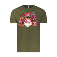 Vintage Olive pink christmas rainbow Vintage Tee - AdoDesignShop