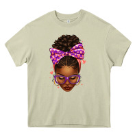 Mossy sorority colors purple carol afro messy bun woman Heavy Core Tee - texasbilliewilder