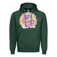 Sports Green its a good day to run my small business Zipper Hoodie - MaliasSmallBusiness