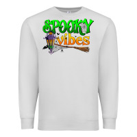 Dove Grey spooky vibes Premium Sweatshirt - BundleAndBundleShop