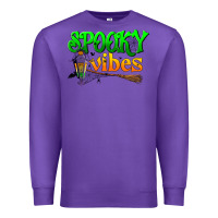 Purple spooky vibes Premium Sweatshirt - BundleAndBundleShop
