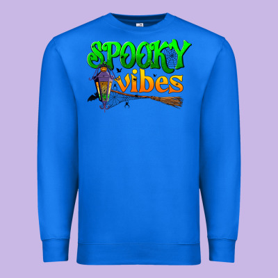 Spooky Vibes Premium Sweatshirt Designed By Bundleandbundleshop