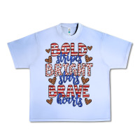 Grape Ice bold stripes bright stars brave hearts Urban Heavy Tee - JahusDesignShop