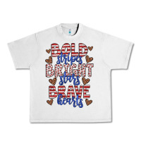 Bold Stripes Bright Stars Brave Hearts Urban Heavy Tee | Teevron
