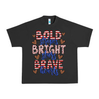 Pigment Black bold stripes bright stars brave hearts Urban Heavy Tee - JahusDesignShop