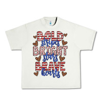 Pistachio bold stripes bright stars brave hearts Urban Heavy Tee - JahusDesignShop