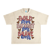 Sandshell bold stripes bright stars brave hearts Urban Heavy Tee - JahusDesignShop