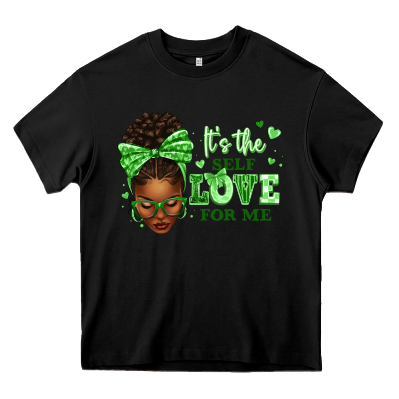 Sorority Colors Green Its The Self Love For Me Afr Heavy Core Tee by texasbilliewilder | Teevron
