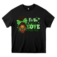 Black sorority colors green its the self love for me afr Heavy Core Tee - texasbilliewilder