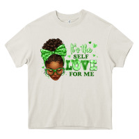 Cream sorority colors green its the self love for me afr Heavy Core Tee - texasbilliewilder
