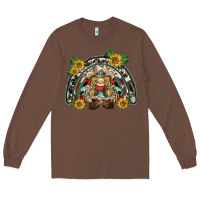 Chestnut western gnome sunflowers rainbow Long Sleeve Tee - BarkalooDesign