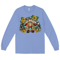Colony Blue western gnome sunflowers rainbow Long Sleeve Tee - BarkalooDesign