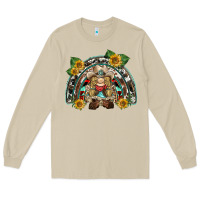Mushroom western gnome sunflowers rainbow Long Sleeve Tee - BarkalooDesign