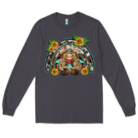 Smoke western gnome sunflowers rainbow Long Sleeve Tee - BarkalooDesign