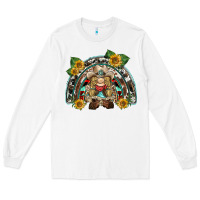 White western gnome sunflowers rainbow Long Sleeve Tee - BarkalooDesign