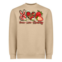 Mushroom peace love strawberry Heavyweight Sweatshirt - Artiststas