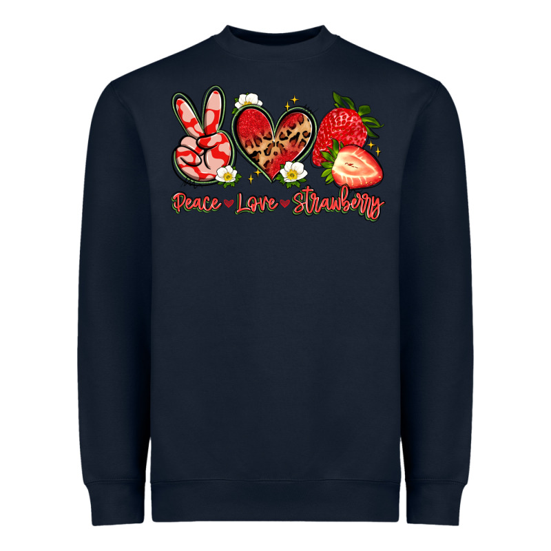 Peace Love Strawberry Heavyweight Sweatshirt by Artiststas | Teevron