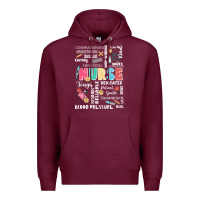 Burgundy nurse word Premium Hoodie - JahusDesignShop