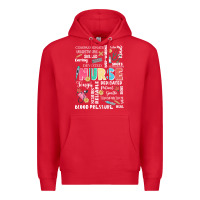 Red nurse word Premium Hoodie - JahusDesignShop