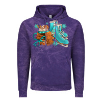 Cloud Purple Winter Ice Skating Boots And Coffee Vintage Hoodie - FaDigitalArtStudio