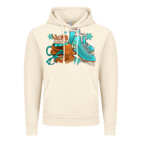Vintage Artic Winter Ice Skating Boots And Coffee Vintage Hoodie - FaDigitalArtStudio