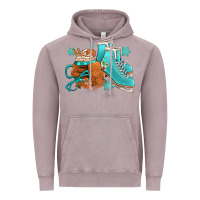 Vintage Zinc Winter Ice Skating Boots And Coffee Vintage Hoodie - FaDigitalArtStudio