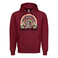 Burgundy endless tbr Zipper Hoodie - MaliasSmallBusiness