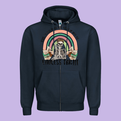 Endless Tbr Zipper Hoodie Designed By Maliassmallbusiness