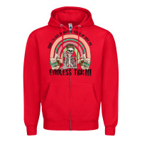 Red endless tbr Zipper Hoodie - MaliasSmallBusiness