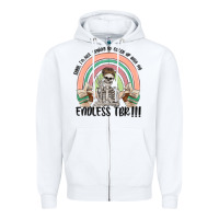 White endless tbr Zipper Hoodie - MaliasSmallBusiness