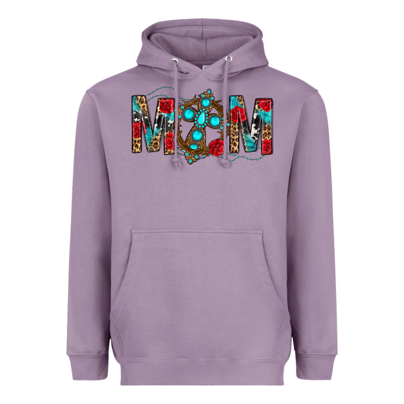 Western Mom With Cross Heavyweight Hoodie by BundleAndBundleShop | Teevron