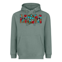 Sage Western Mom With Cross Heavyweight Hoodie - BundleAndBundleShop