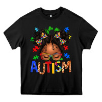 Black autism afro girl Heavy Core Tee - texasbilliewilder