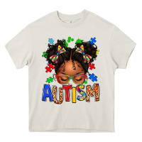 Cream autism afro girl Heavy Core Tee - texasbilliewilder