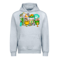 Heather Grey Football coffee cups Urban Hoodie - HowdyJamesFarm