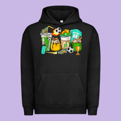 Football Coffee Cups Urban Hoodie Designed By Howdyjamesfarm
