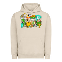 Pigment French Oak Football coffee cups Urban Hoodie - HowdyJamesFarm