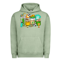 Pigment Oil Green Football coffee cups Urban Hoodie - HowdyJamesFarm