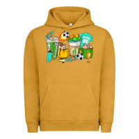 Pigment Peanut Butter Football coffee cups Urban Hoodie - HowdyJamesFarm